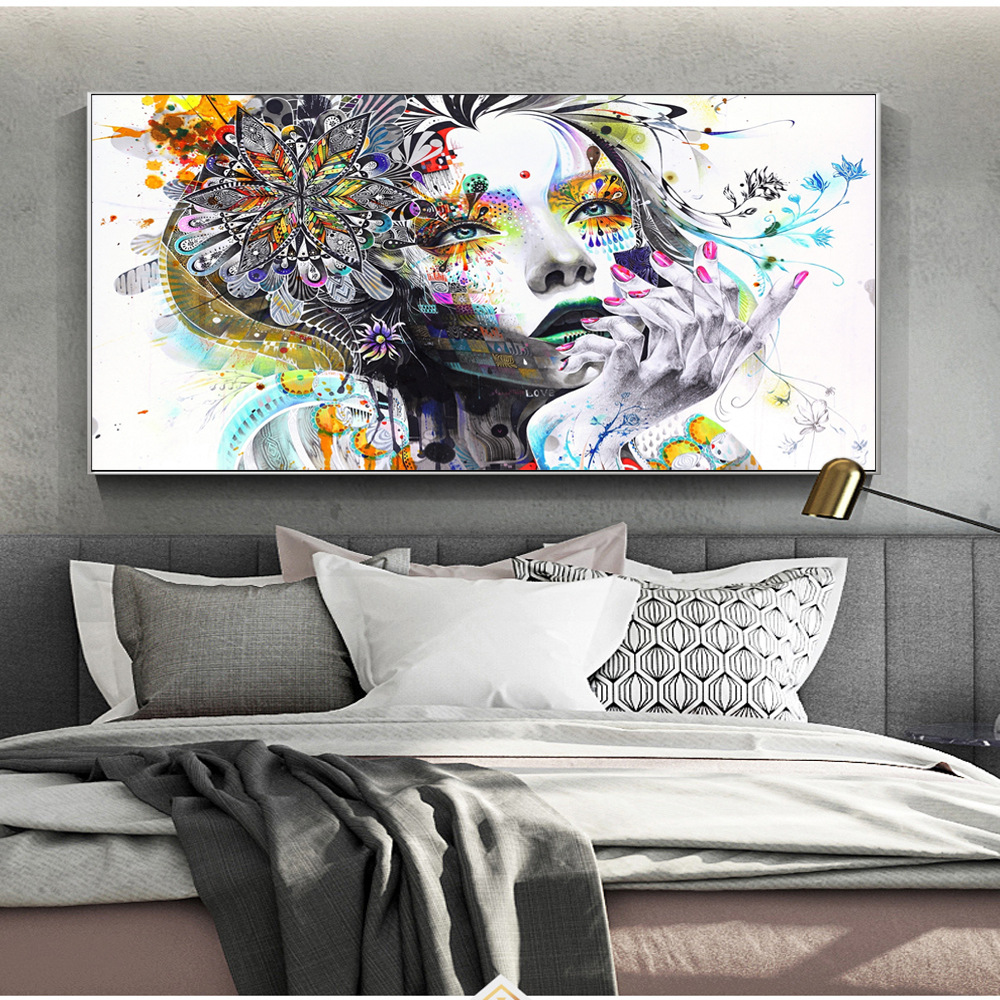 Butterfly girl abstract art painting print poster prints decorative painting