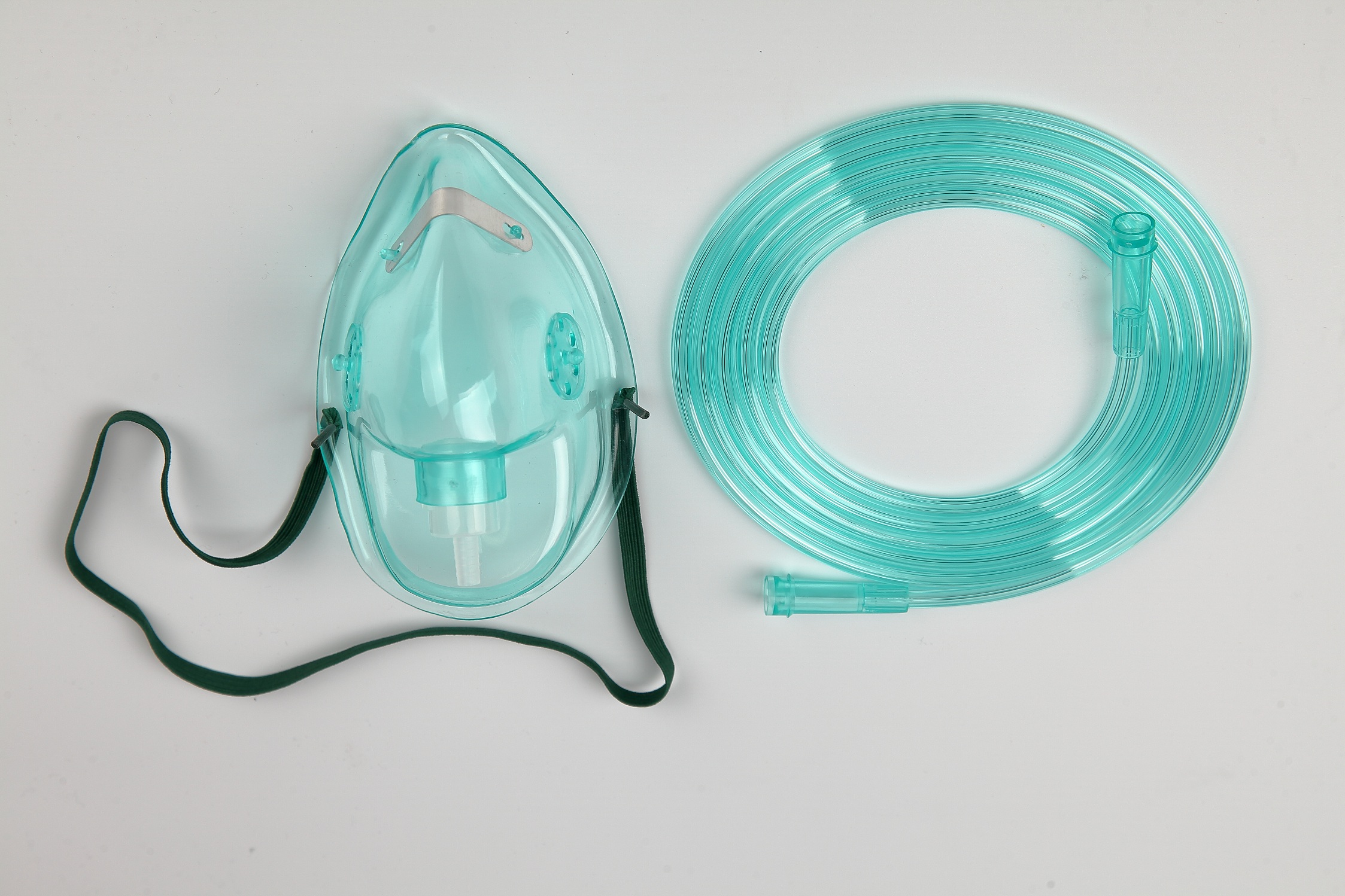 一次性氧气面罩,氧气面罩与管道,高流量氧气套管面具