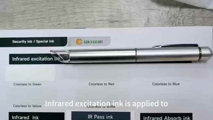 Infrared Reactive Invisible Ink for Offset Printing 850nm 880nm IR