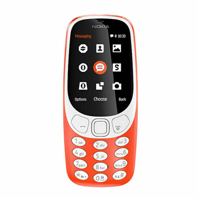 Celular 3310 3G-Desbloqueado Único SIM Telefone Recurso (AT e t/T-Mobile/MetroPCS/Cricket/hortelã)-2.4 polegadas Tela-Carvão Vegetal