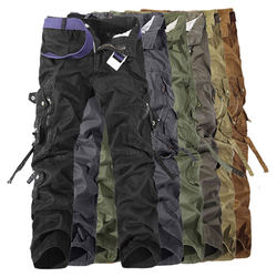Oversize cargo pants men's army tactical pants trend outdoor loose slacks straight leg pants