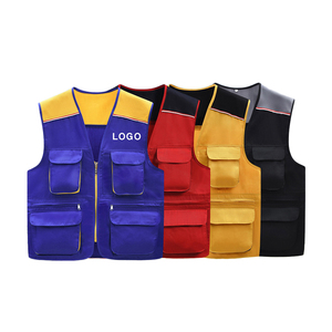 Custom work vest uniform with pockets sleeveless working tool vest