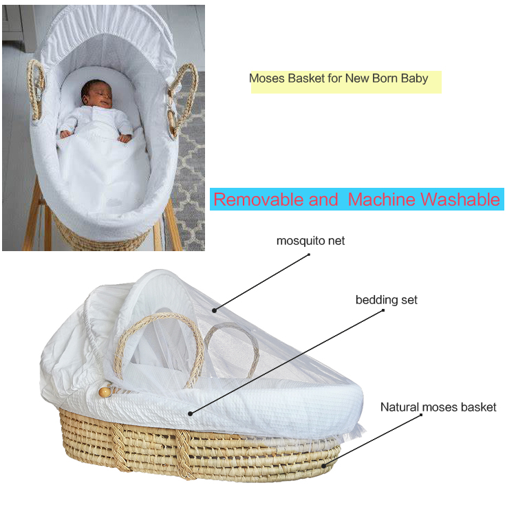 moses basket dressing set