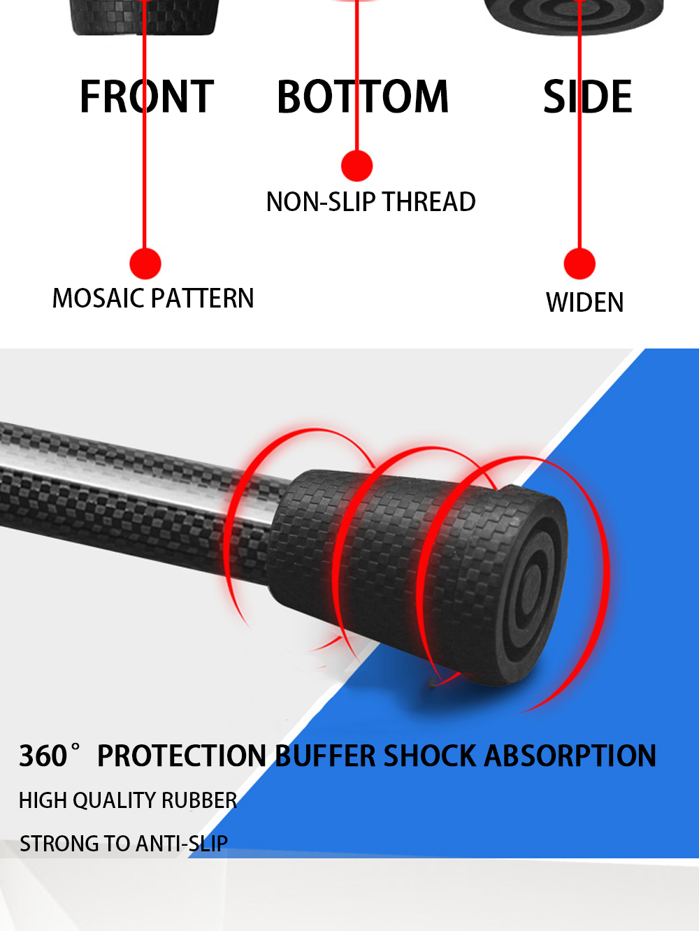 Carbon Fiber Walking Stick With Wood Handle Strong Toughness Adjustable Length walking stick For The Elderly Rubber Base