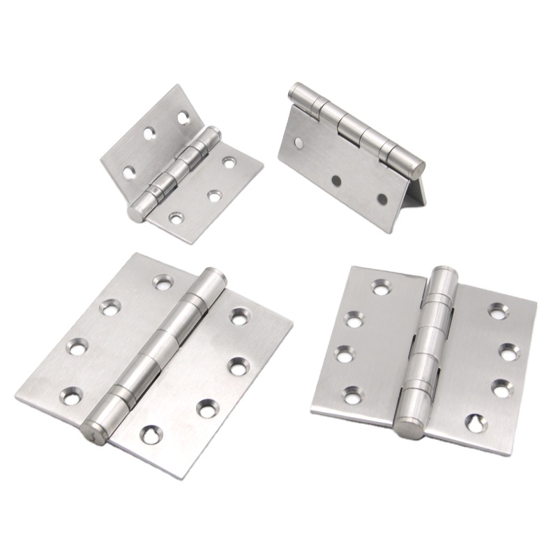 2 Door Hinges Stainless Steel Folding Butt Hinges Furniture Hardware with Screws