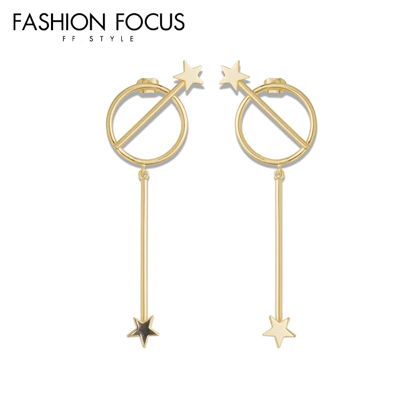 Jewelry Woman 14k Gold Plated Copper Drop Earring(图1)