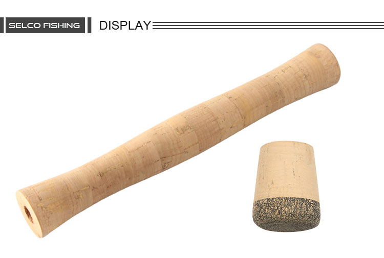 Fly Rod Cork Grip Half Wells Recessed Bore Handle for Fishing Rod