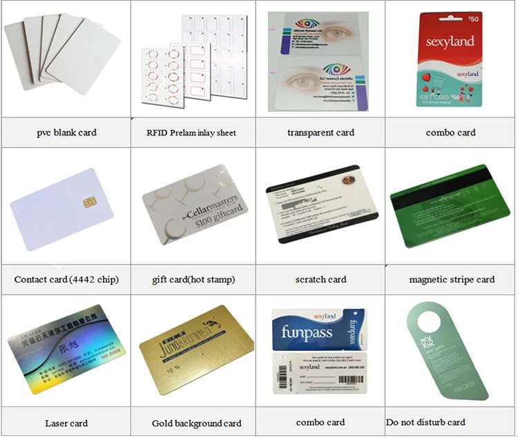 Screen Printing gold power blank Pvc Magnetic Card