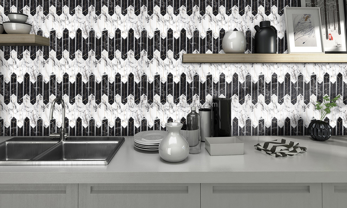 Factory direct sales waterproof 3D self-adhesive glueless decorative  wall tile wallpaper