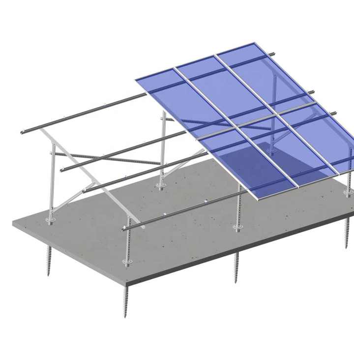 Galvanized Steel Mounting PV Module Structure with Ground Screw Solar ...