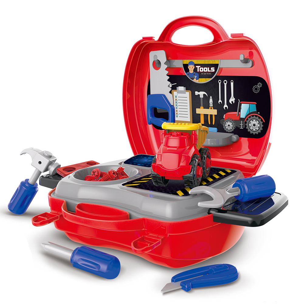 27 шт. дети пластиковые ремонт tool box притворяться, играть в игрушку, набор инструментов с грузовиком