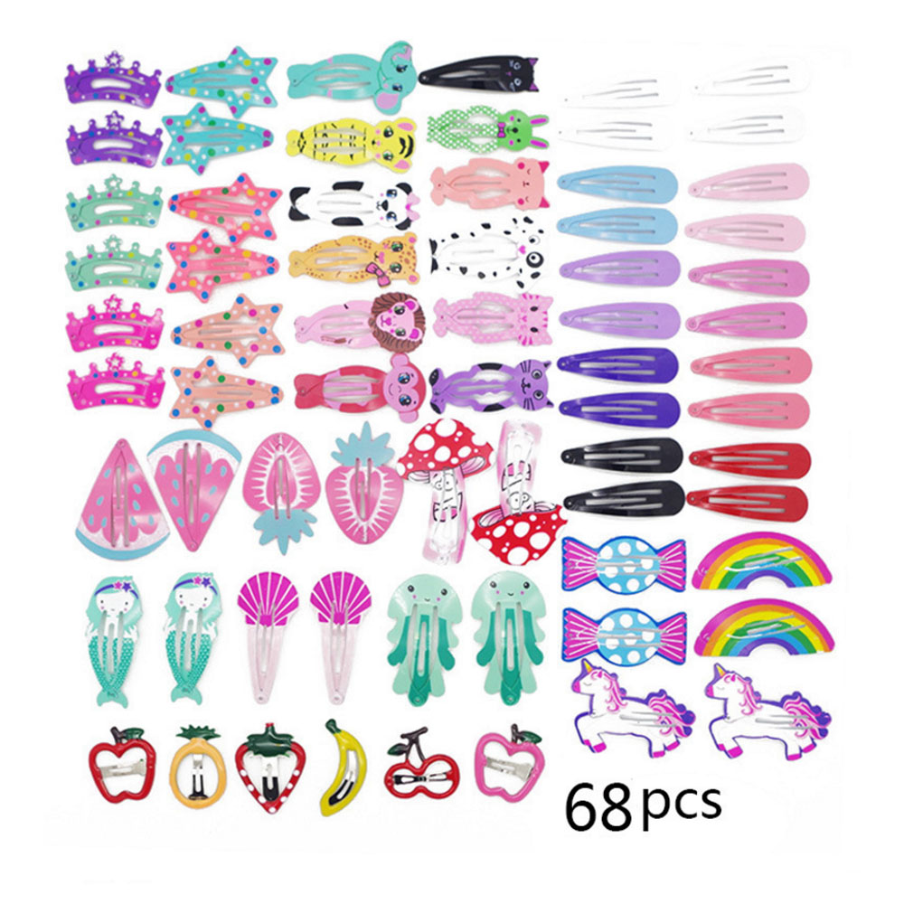 LD04 милые животные фруктовые заколки для волос Набор для девочек Нескользящие металлические заколки для волос заколки для детей