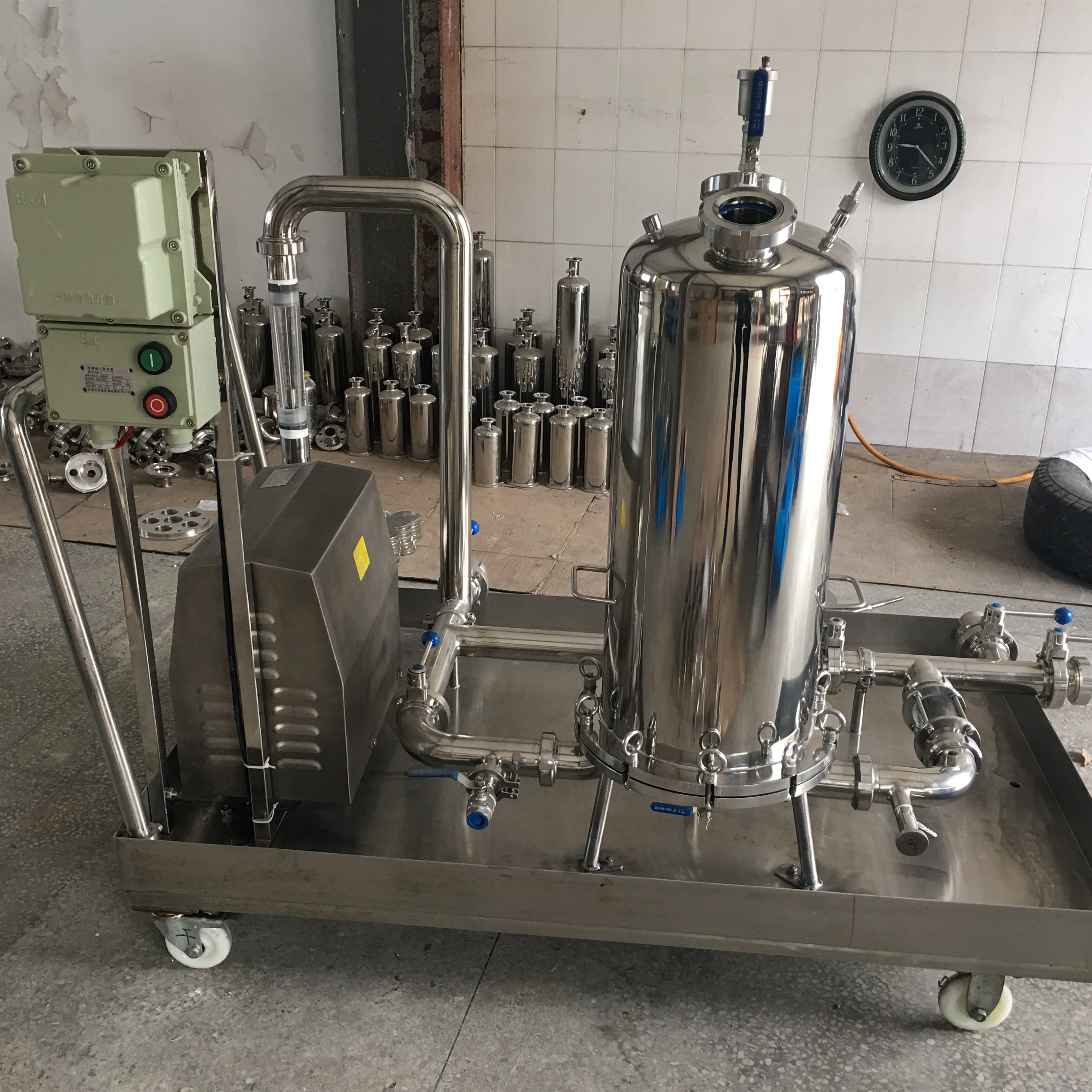 Фильтр для жидкого спирта из нержавеющей стали с подвижным фильтром тележки