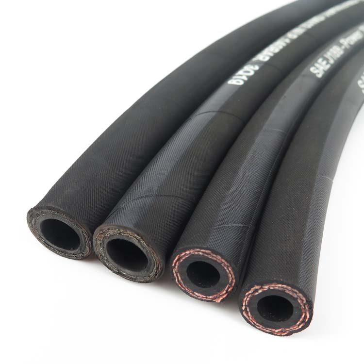 Two fiber Braid SAE J188 3/8 inch high pressure power steering hose