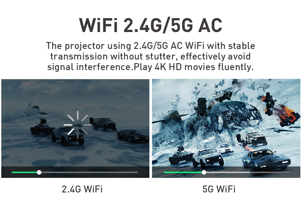 New Arrival 2G+16G Full HD Pocket DLP Projector 4K Wireless Mini Portable Projector for Android and IOS