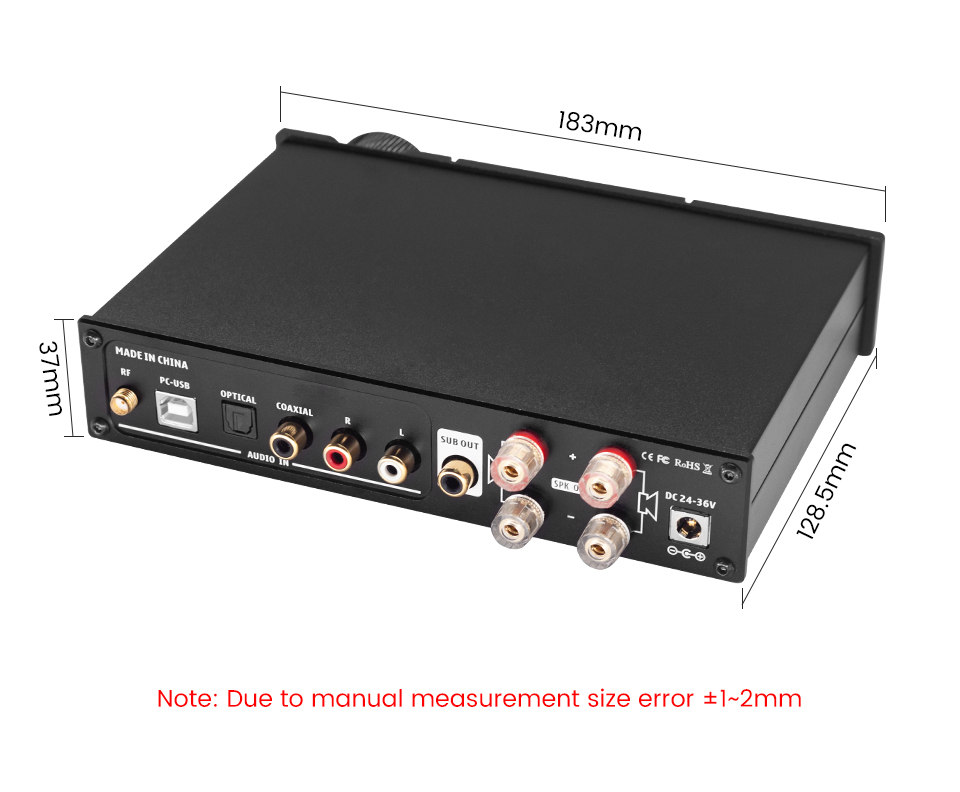 AIYIMA D05 2.1CH Bluetooth Power Amplifier & Subwoofer Amp