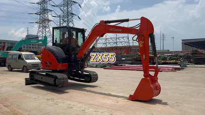 Cheap Mini Excavator Hitachi Zx55 with Dozer Blade Zx50u Zx60 Zx70