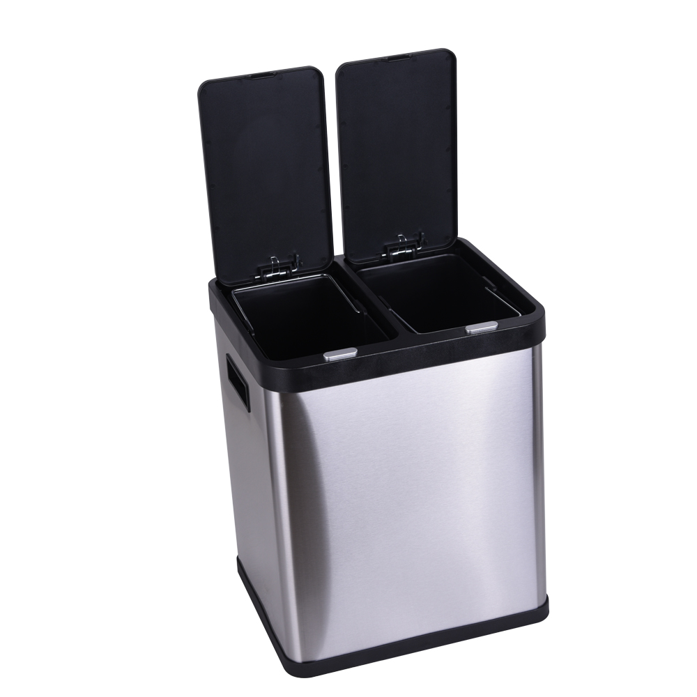 家用36l 月分格不锈钢双层环保垃圾桶 - buy recycling trash garbage