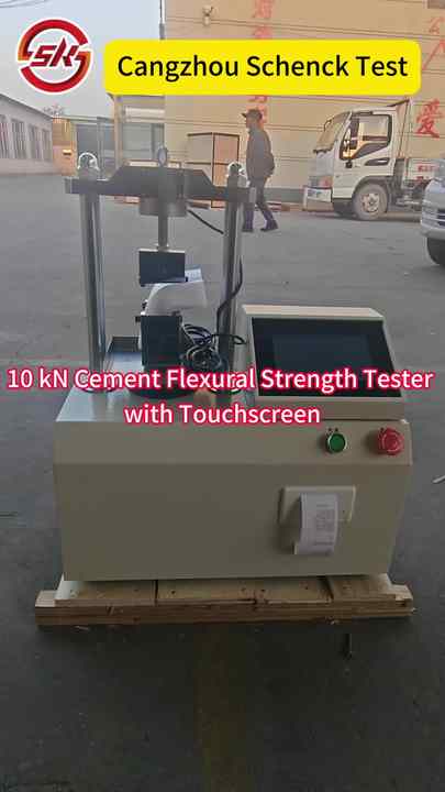 10kN Cement Flexural Strength Testing Machine Touch Screen Control for ...