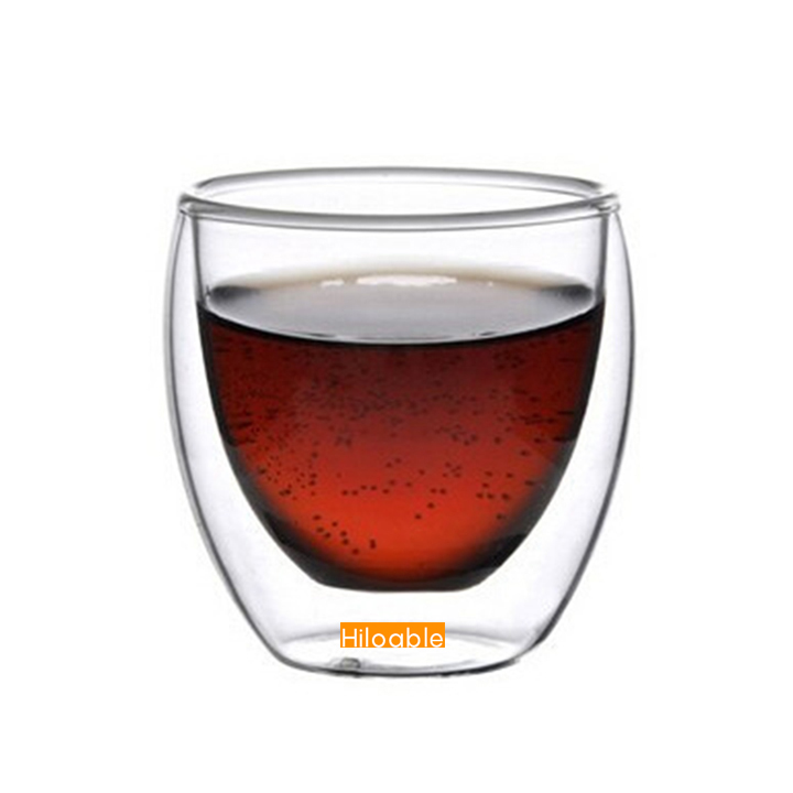 Hiloable 80 мл стакан с двойными стенками чашки эспрессо для кофе или чая