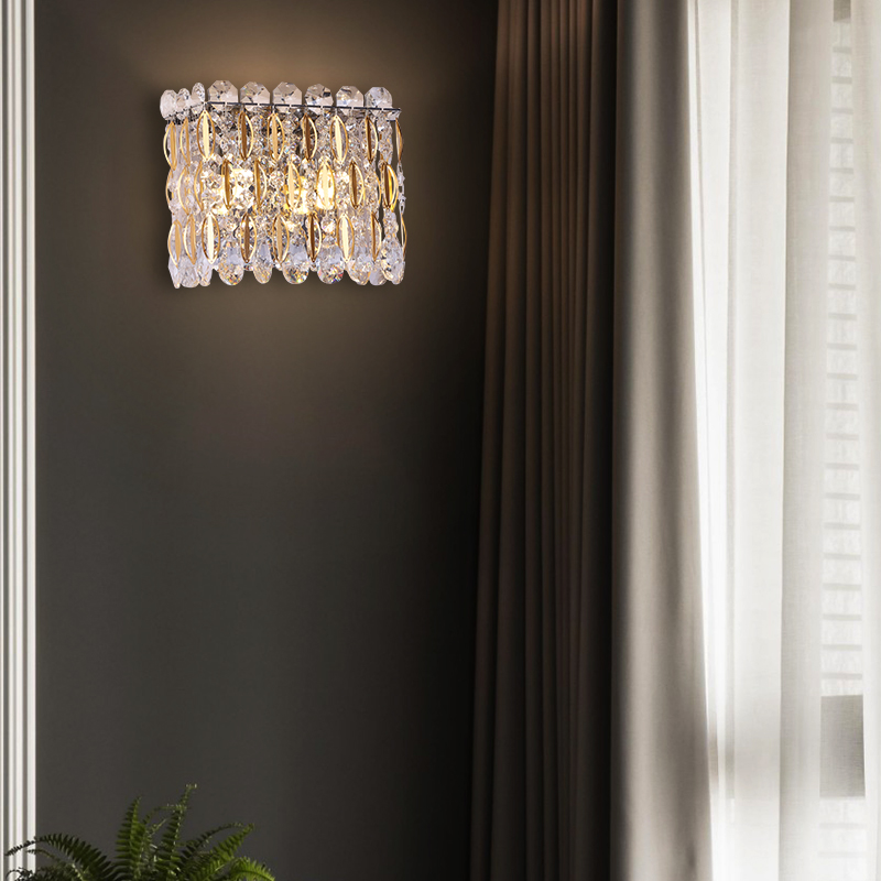 Modern indoor lamp decorative wall sconce lighting with led crystal wall scones