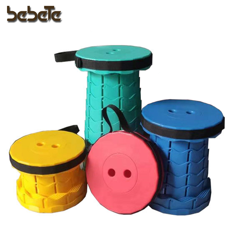 Выдвижной складной телескопический стул, прочный портативный легкий пластиковый стул для путешествий, кемпинга