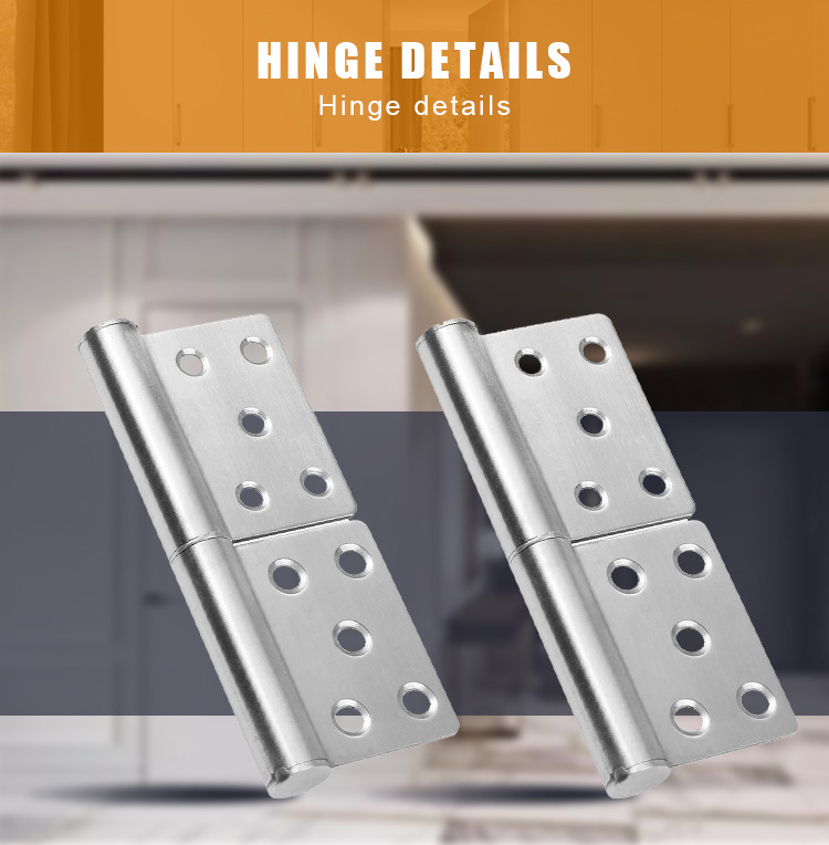 Stainless Steel 360 Degree Rotation Door Flag Hinge 2 Part Pressed Flag Hinge Lift Off Hinge