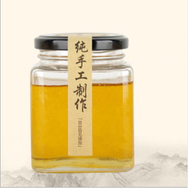 Kitchen Canister Clear Round Glass Snack Sugar Tea Storage Glass Jar With metal Lid