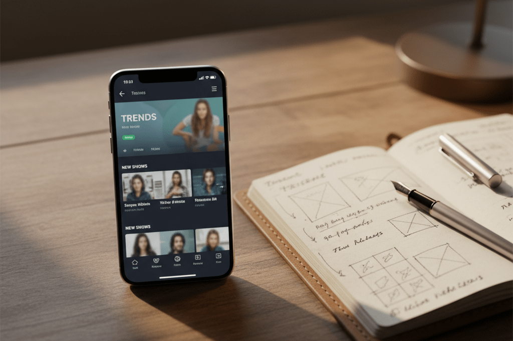Close-up view of a smartphone next to a notebook under natural light, representing tech-driven marketing partnerships