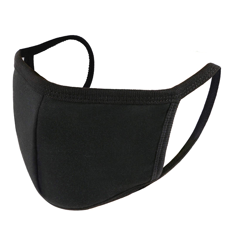 Оптовая продажа, индивидуальный дизайн, логотип Facemask, Многоразовый моющийся хлопковый черный Facemask с принтом