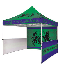 10x10 Folding Camping Tent Trade Show Beach Roof Top Tent Canopy Tent with 2pcs Singleside Halfwall