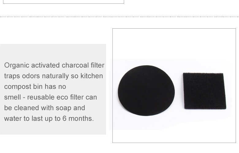 2021 new woodgrain coating compost bin kitchen counter top compost pail with 2 filter inside