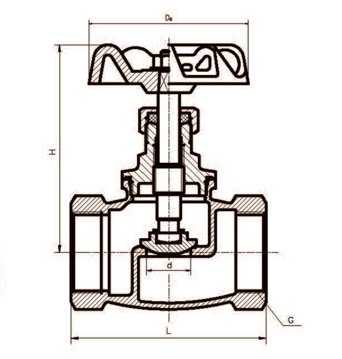 Quality assuredc Small manual two - way brass gate valve for project purpose