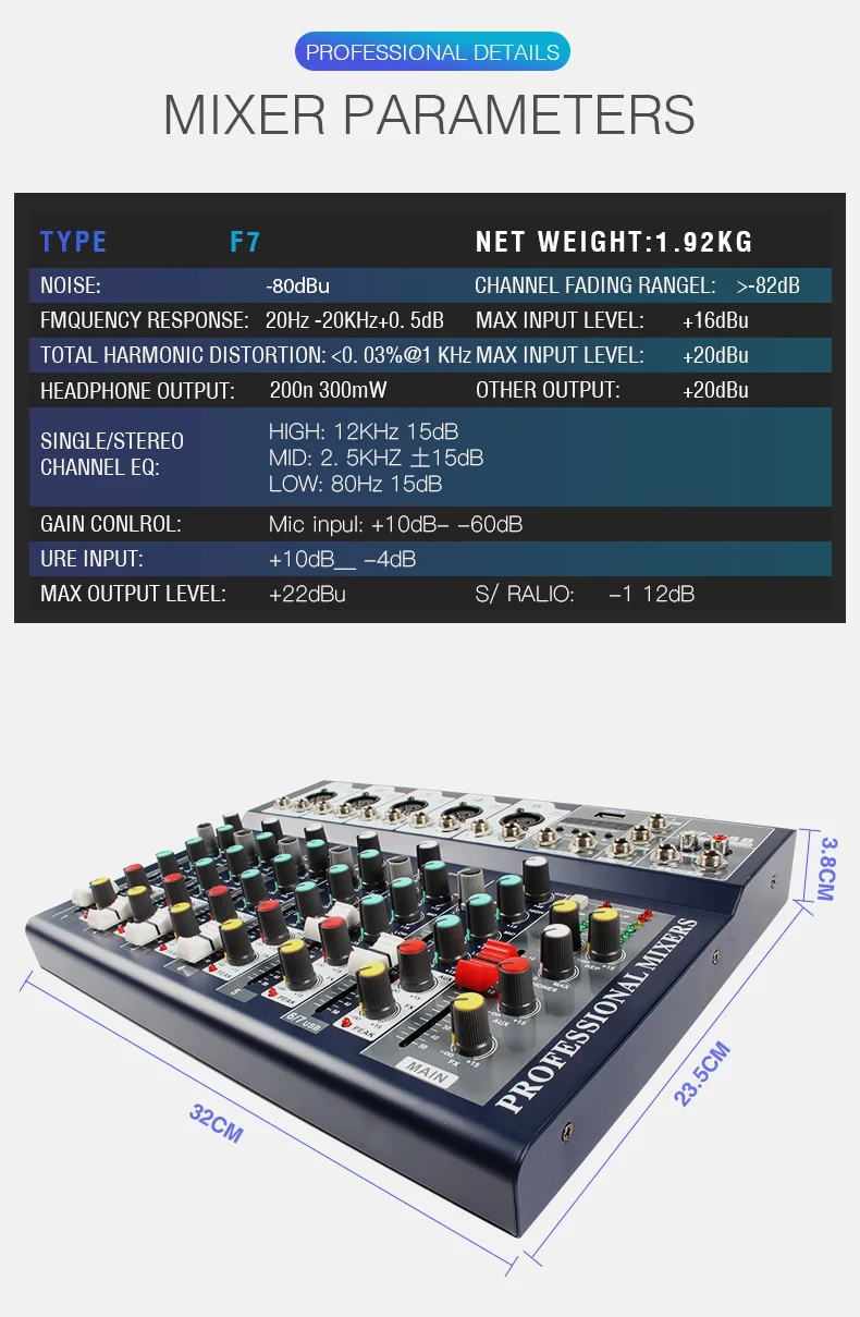 Good Price studio master audio mini mixer Live Sound