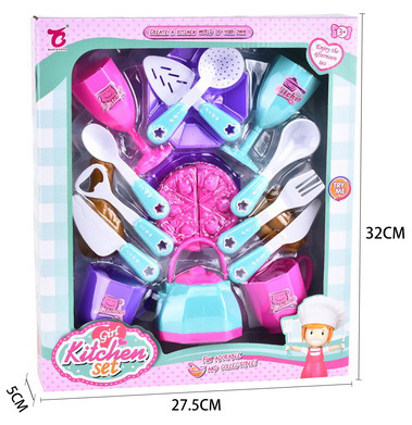 Маленькая пластиковая посуда, игровой набор, Обучающие кухонные игрушки для детей