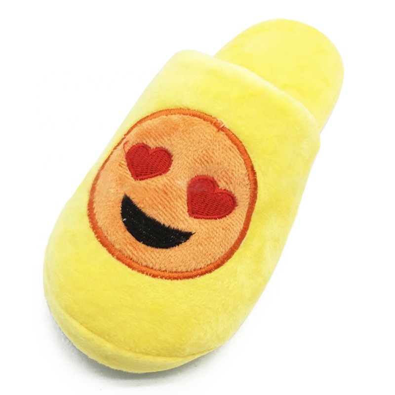 Зимние недорогие мягкие домашние тапочки для женщин; Хлопковые женские тапочки; тапочки Emoji