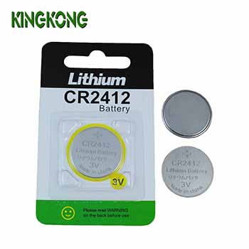 Лидер продаж, новый продукт Kingkong CR2412, 100 мАч, 3,0 в, литиевый LiMno2 кнопочный аккумулятор с кранами/проводом/соединителем
