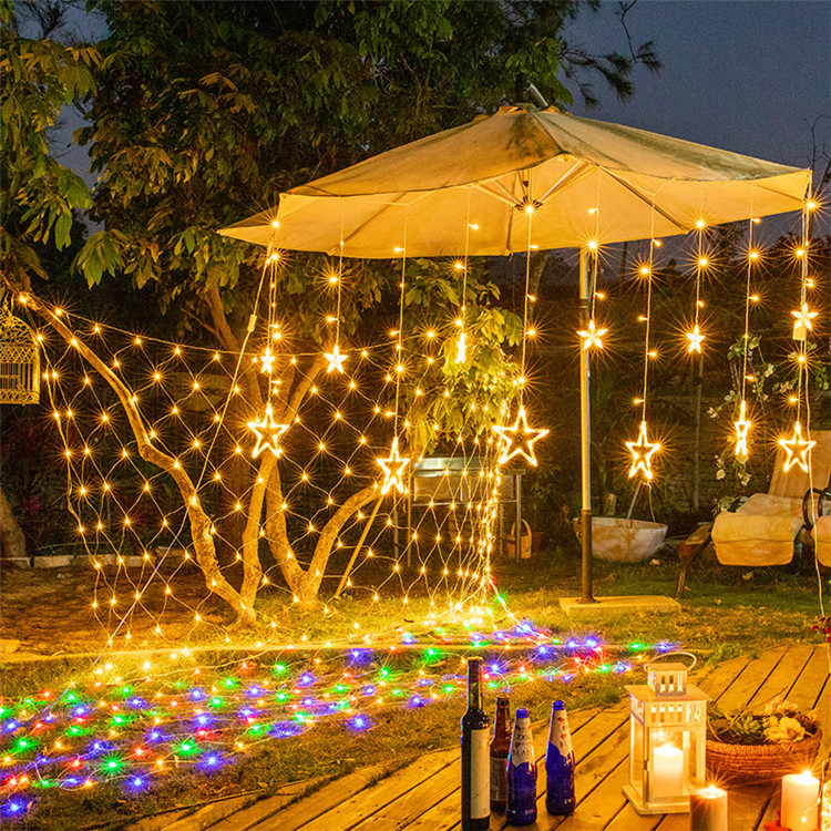 Outdoor/indoor decoration led string curtain fairy christmas net light