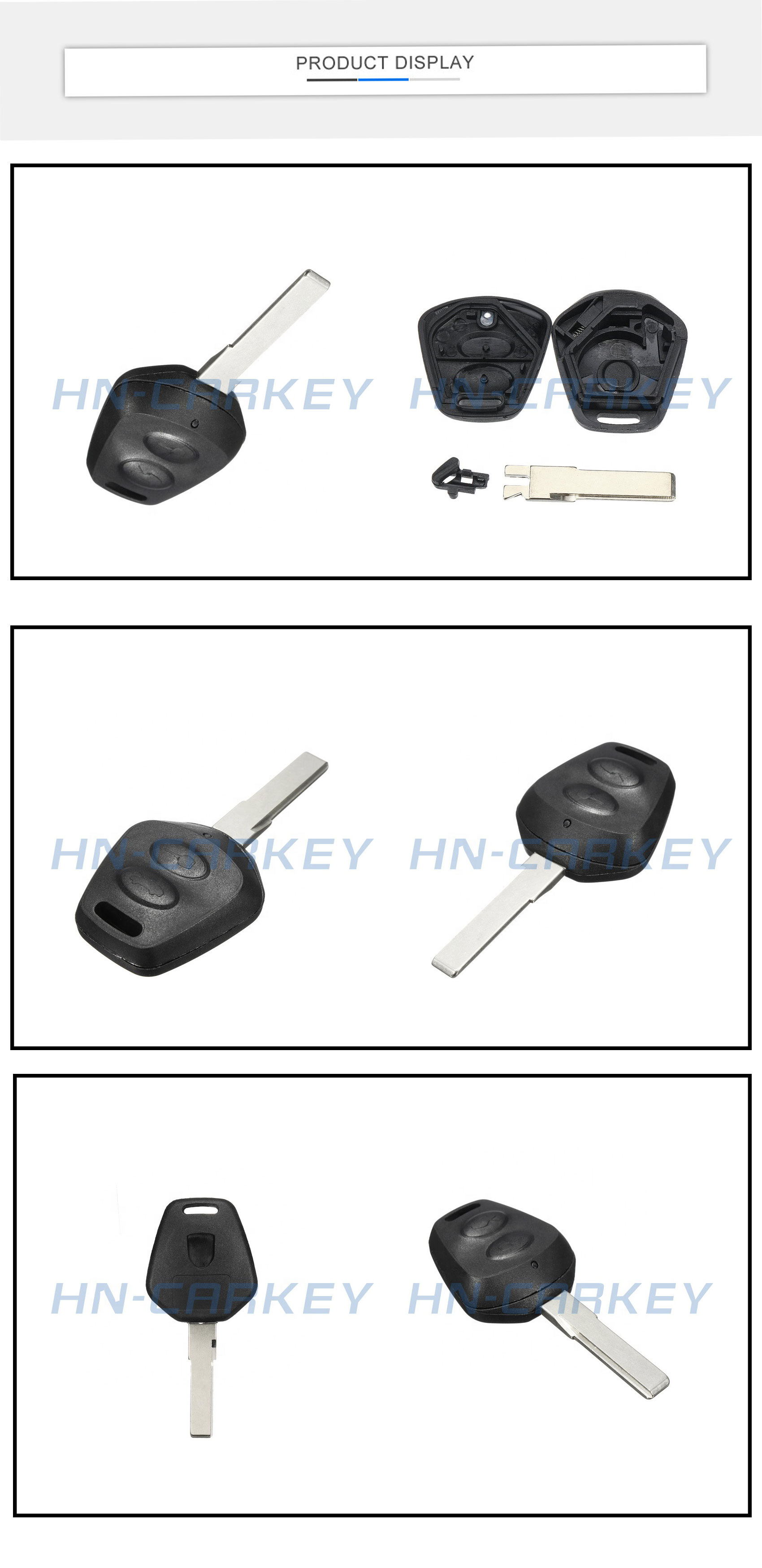 Excellent Head key shell with 2 button for  911 996 Boxster S 986