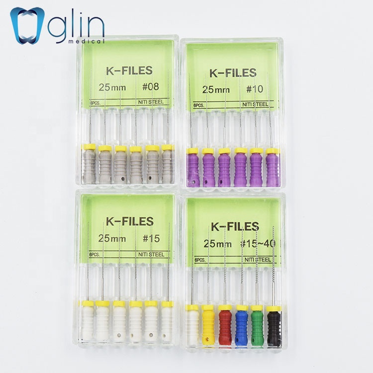 Glin нержавеющая сталь, гибкие K-файл, H-файл Reamers, эндофайлов 15-40 #25 мм