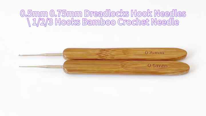 6 Pezzi Ganci Per Dreadlocks: Aghi Uncinetto 0,5mm E 0,75mm In Acciaio Inox Con Manico In Bambù Per Trecce E Extension