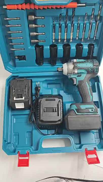 High Torque Impact Wrench Cordless Brushless Electric Battery Impact Wrench Gun