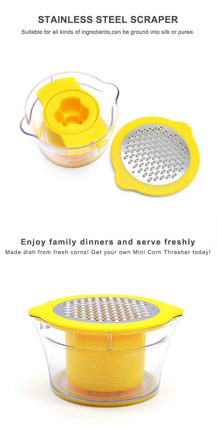 4 in 1 Stainless Steel Corn Peeler Kernel Remover Multifunctional Cob Corn Grain Stripper Kitchen Gadget Kitchen Cutter