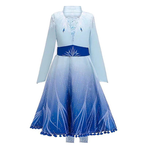 New Frozen 2 Elsa Anna Girls Princess Dress Halloween Cosplay Costume For Kids Birthday Evening Party Dresses 3 pcs one set