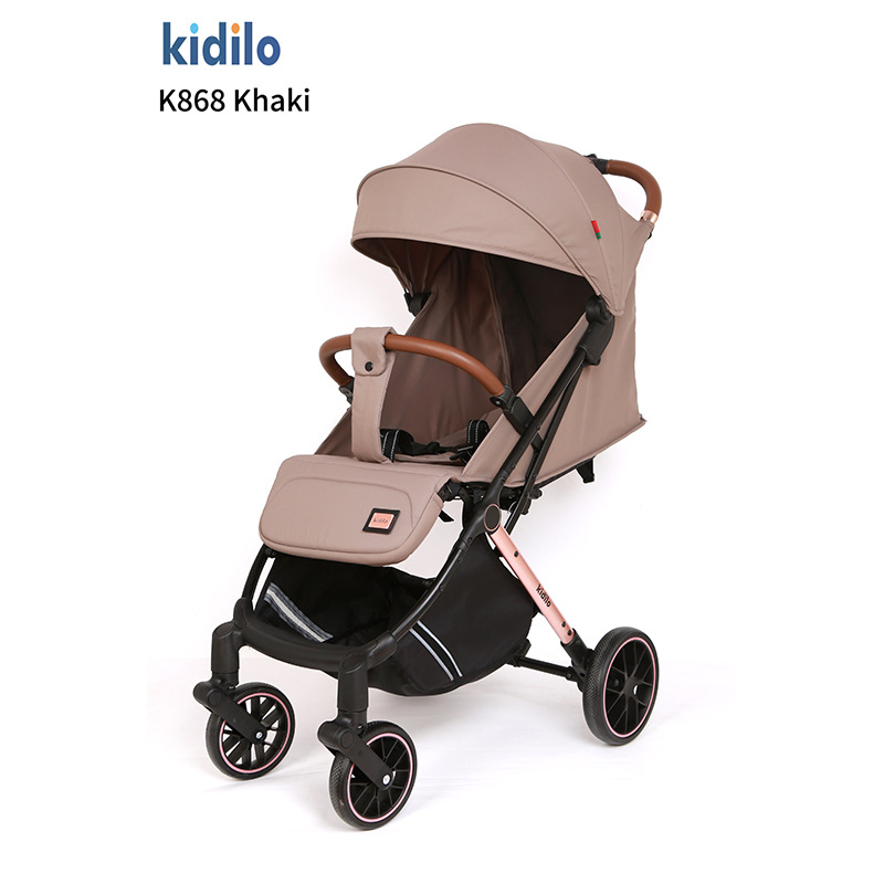 キディロ 2-in-1 軽量折りたたみ式ベビーカー 新生児から3歳まで対応
