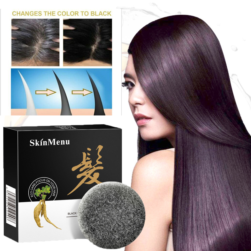 2020 Hair Darkening Shampoo Bar-He Shouwu Natural Organic Conditioner Moisturize And Repair Damaged Hair Hair Care Soap shampoo