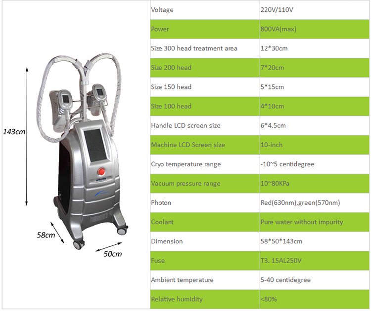 Cryo Weight Loss Slimming Cryolipolysis Fat Removal Freezing Body Sculpting Machine for Salon