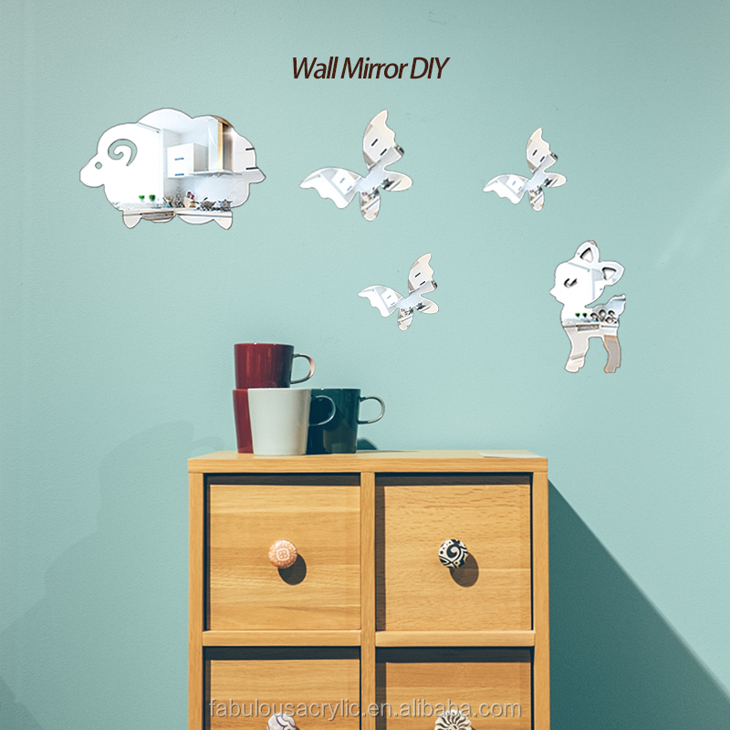 Дизайн с зеркальным эффектом украшения дома круглый цвета: золотистый, серебристый слипчивый стикер зеркало плитка для стен