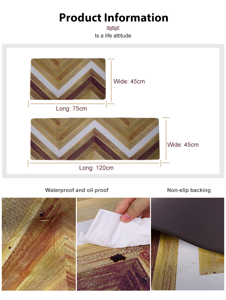 Shinnwa 2 pcs pvc foam kitchen floor slip mat anti fatigue comfort