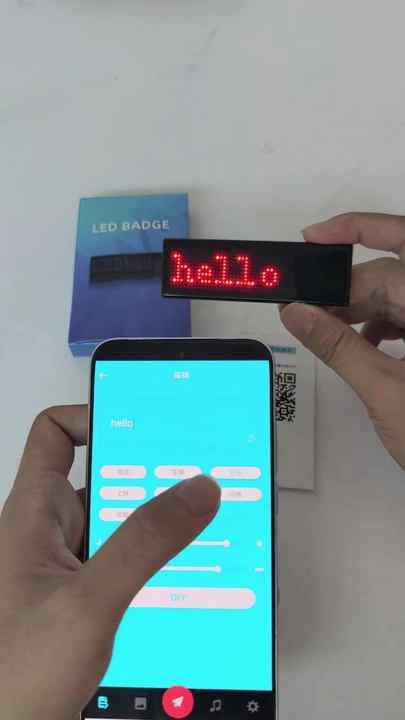 APP Programmable Bluetooth LED Name Badge Rechargeable Glow Tag for ...